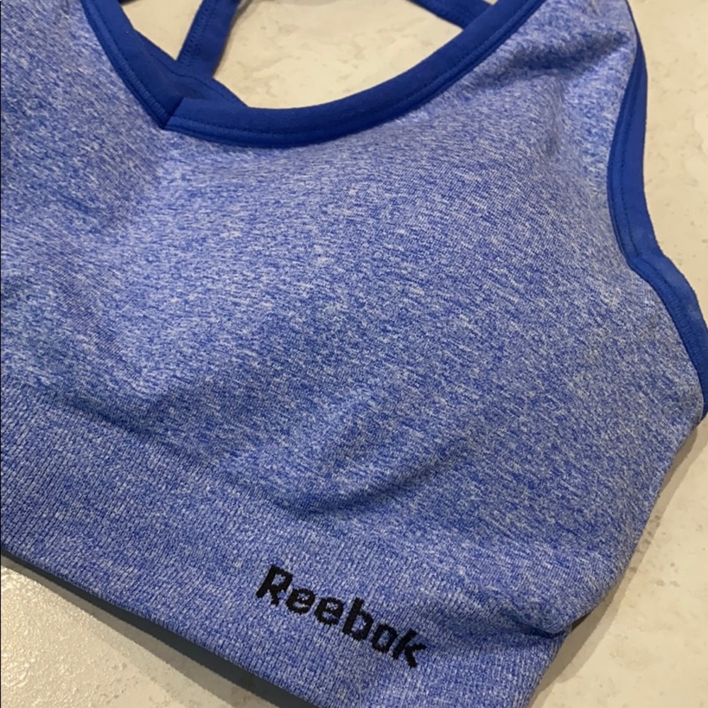 3 Reebok Sports Bras - 2 blue, 1 black - Picture 4 of 5